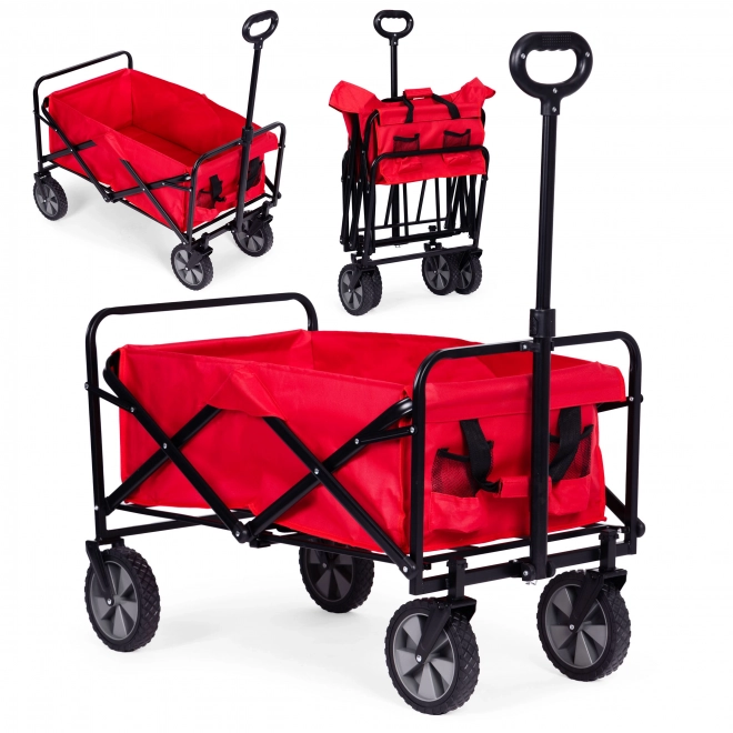 Cărucior pliabil de transport MultiGarden roșu 47x105 cm