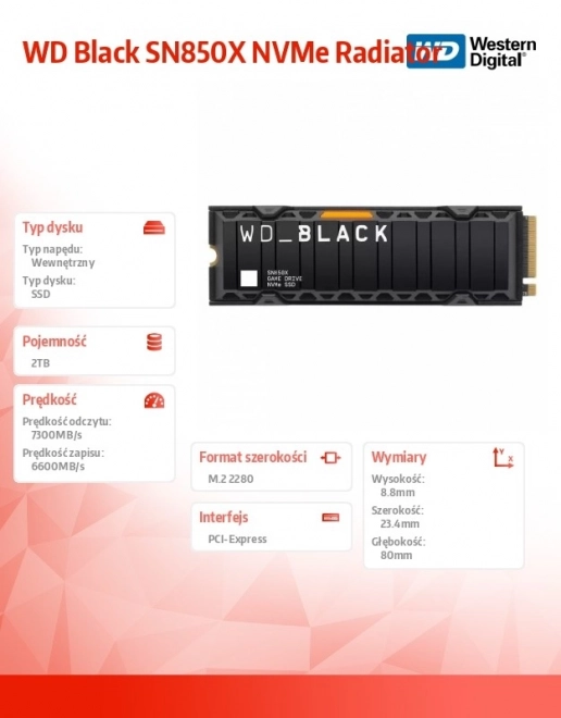 SSD WD Black 2TB NVMe cu radiator