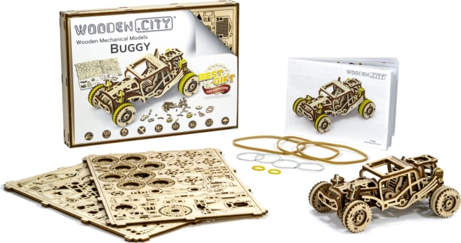 Puzzle 3D din lemn - model buggy