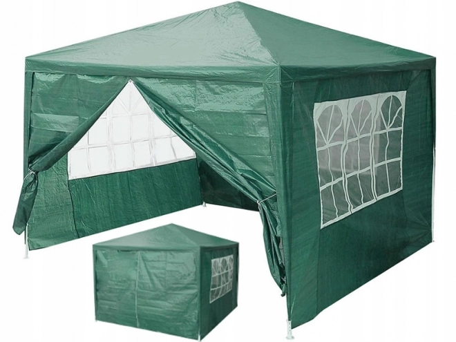 Pavilion gradina cu 4 pereti, 3x3 m, verde, MultiGarden
