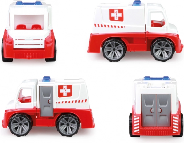 Ambulanță funcțională mecanic cu elemente care se deschid