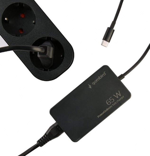 Încărcător universal 65W USB-C negru