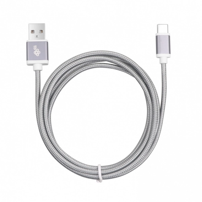 Cablu USB-C premium împletit gri 1.5m