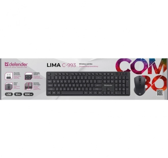 Set tastatură și mouse wireless Lima