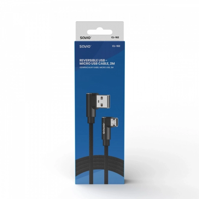 Cablu cu conector dublu USB Micro USB - USB A 2m