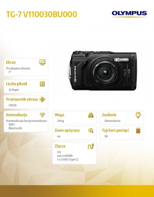 Aparat foto Olympus TG-7 negru