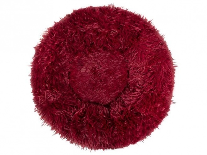 Pisică pufoasă pat moale canapea pernă 80 cm – burgundy