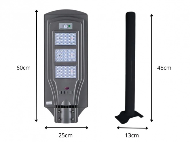 Lampa stradală solară LED cu telecomandă și senzori