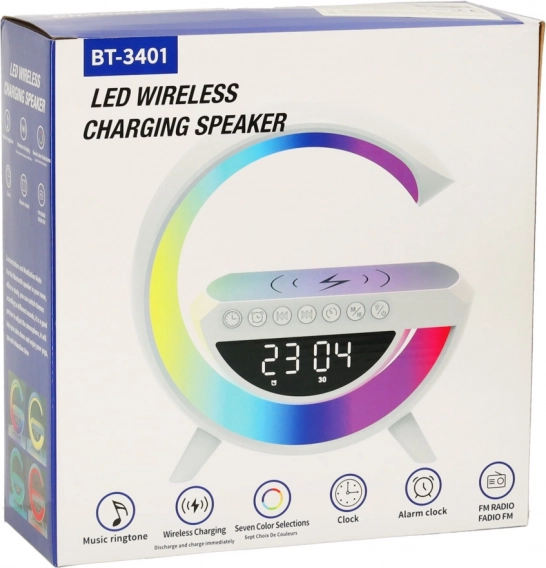 Alarmă, radio FM și difuzor Bluetooth