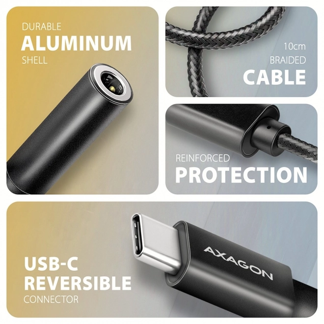 Adaptor audio USB-C cu DAC Axagon Hi-Res