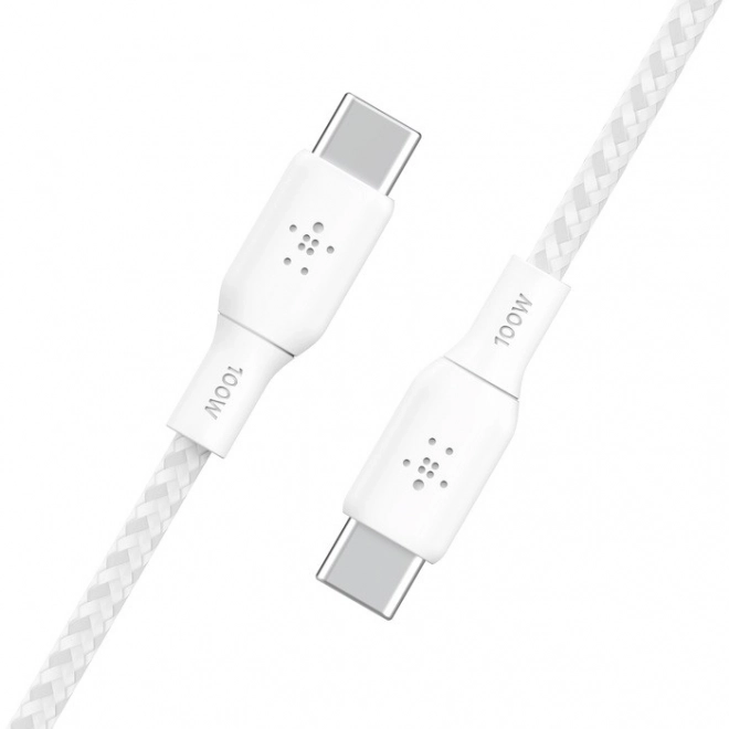 Cablu USB-C cu împletitură 100W 3m alb
