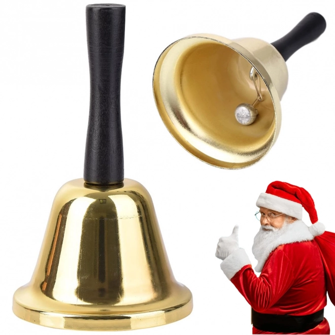 Clopot de mână auriu cu mâner negru