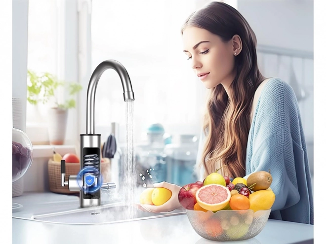 Robinet electric instant pentru bucătărie cu afișaj LCD