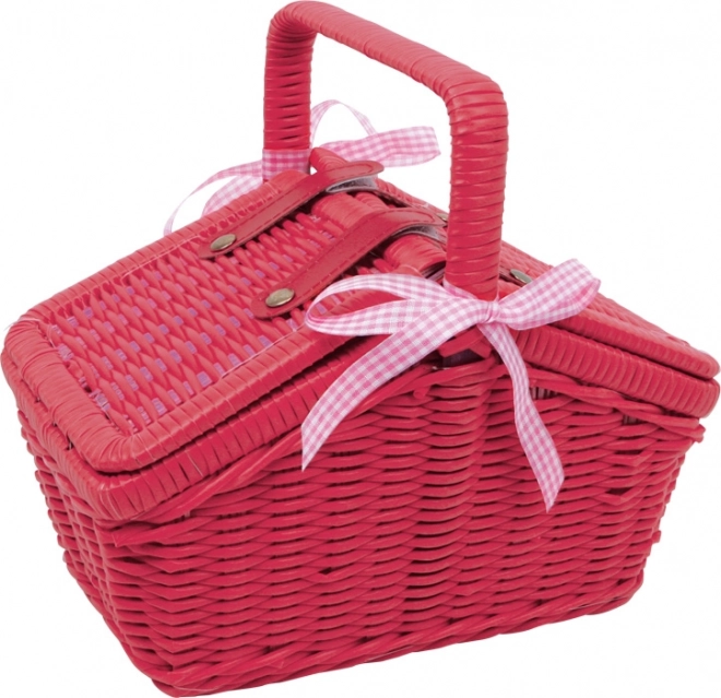 Coș de picnic roșu mic Sarah