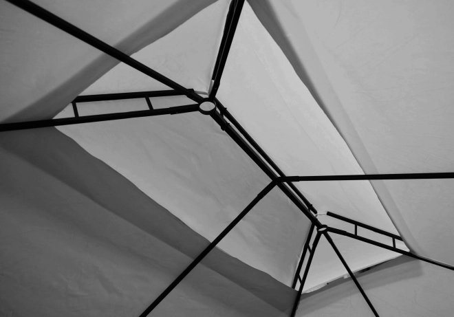 Cort pavilion de grădină 3x4m, plasă anti-țânțari și pereți plini