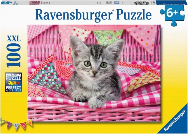 Puzzle 100 piese XXL Pisicuță adorabilă
