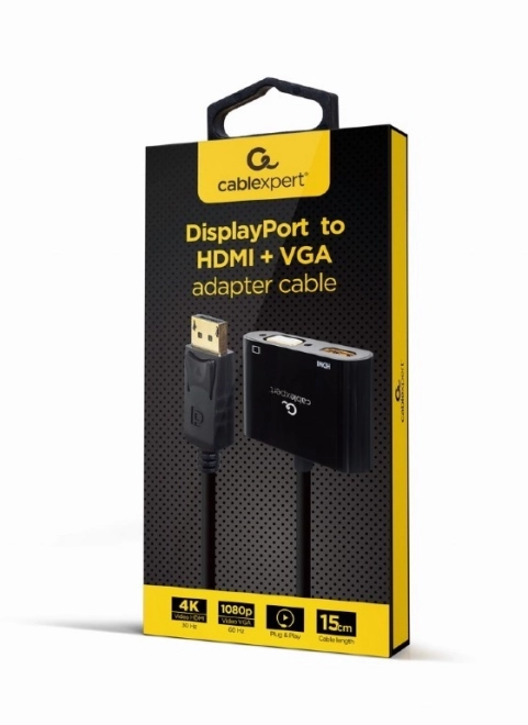 Adaptor DisplayPort la HDMI și VGA