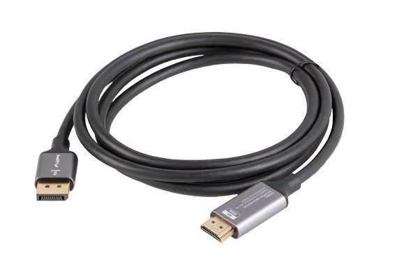 Cablu DisplayPort-HDMI 1.8M 4K negru-argintiu