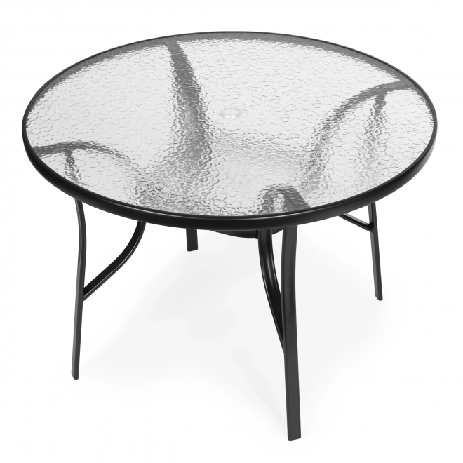 Masă de grădină rotundă 80 cm cu deschidere pentru umbrele
