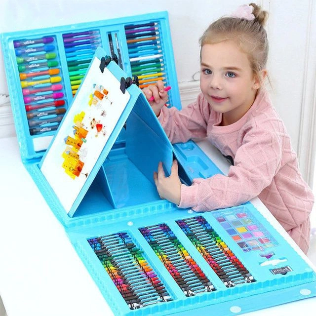 Set de artă pentru copii în valiză cu 208 piese