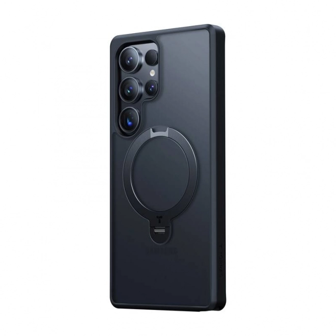 Carcasa telefon Torras seria Ostand Spin pentru Samsung S25 Ultra neagră