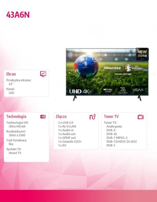 Televizor LED 43 inch 43A6N