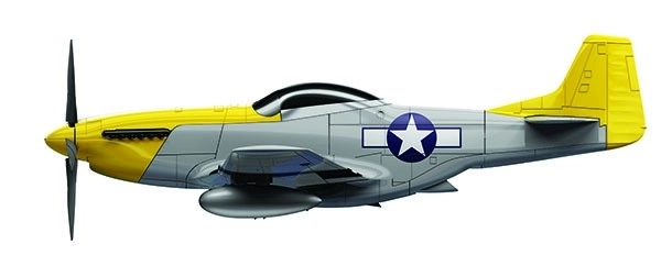 Model avion Mustang P-51D Quickbuild
