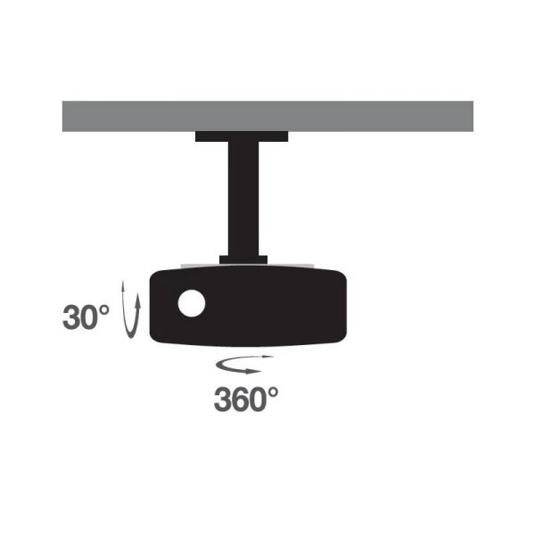 Suport pentru proiector plafon 20 cm 15kg alb