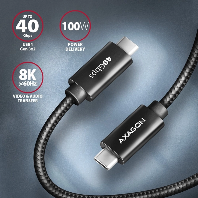 Cablu USB-C - USB-C Gen 3x2 PD 100W 8K HD