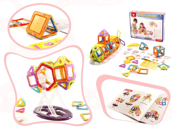 Construcții magnetice Magical Magnet 52 piese