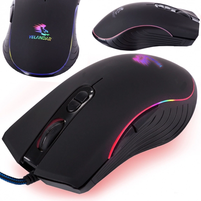 Mouse optică cu fir RGB pentru gaming