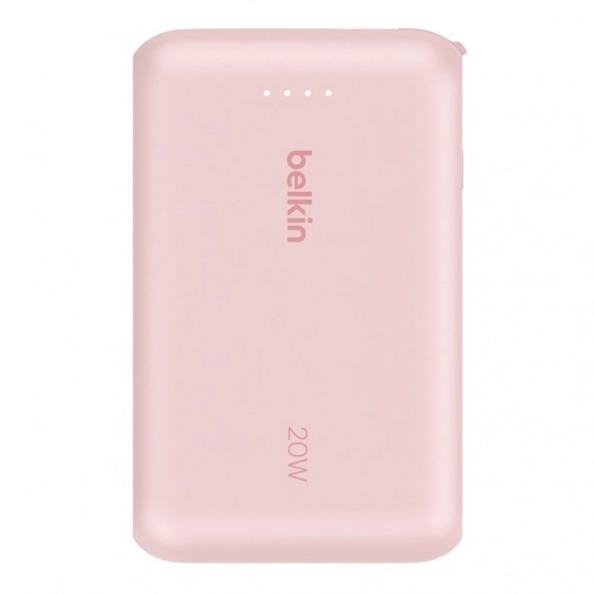 Powerbank BoostCharge 10000 mAh cu cablu-C integrat și port-C roz