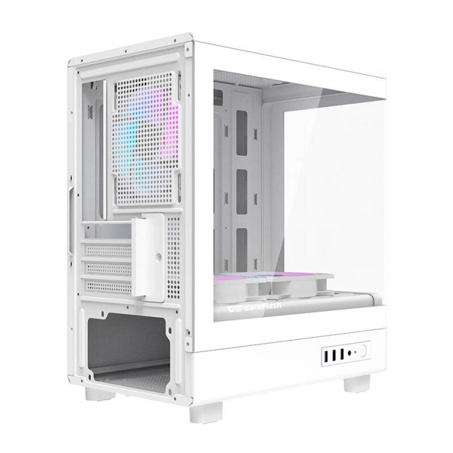 Carcasa calculator Darkflash cu ventilatoare aRGB albă
