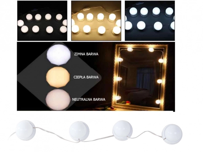 Lampă LED pentru oglindă machiaj set 10 bucăți