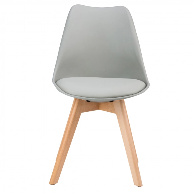 Scaune, set de scaune pentru living și sufragerie cu pernă, gri deschis ModernHome