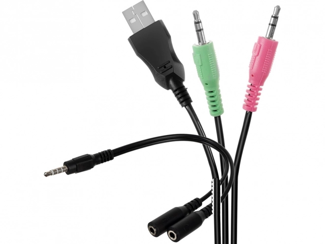 Căști gaming cu fir LED RGB cu microfon 5.1