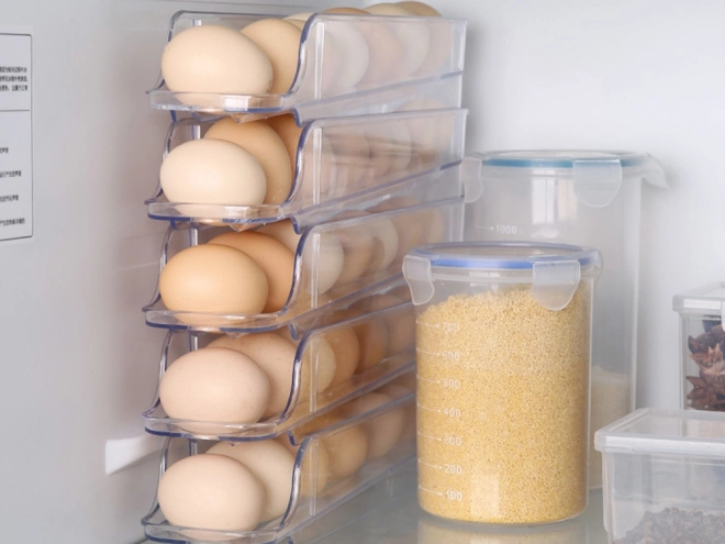 Organizator transparent pentru ouă