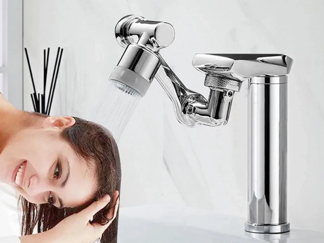 Prelungire baterie cu perlator 1080° crom