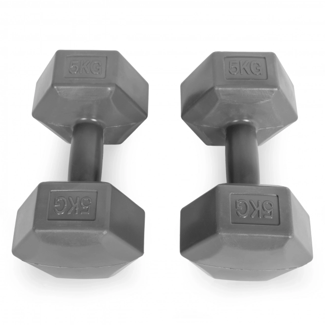 Set de gantere hexagonale 2x5 kg gri ModernHome