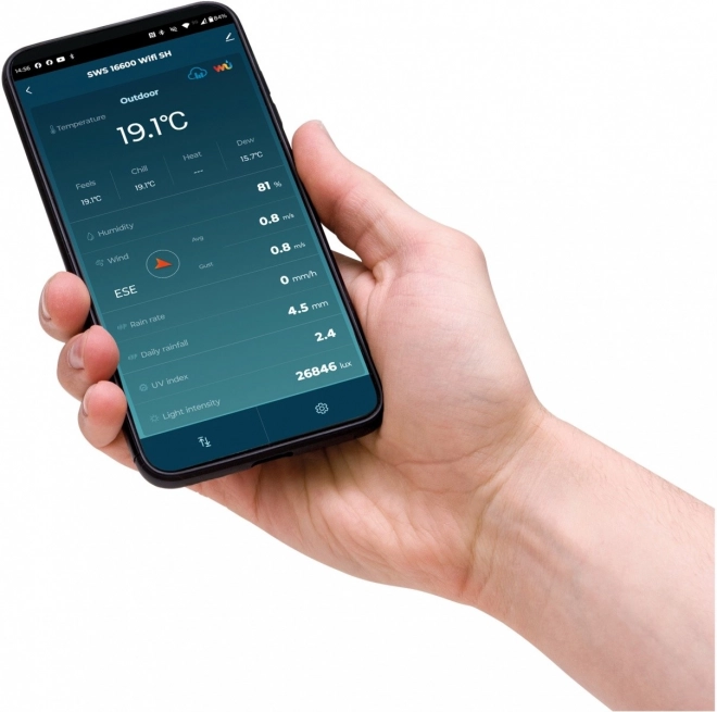 Stație meteorologică inteligentă WiFi cu senzor 7 în 1