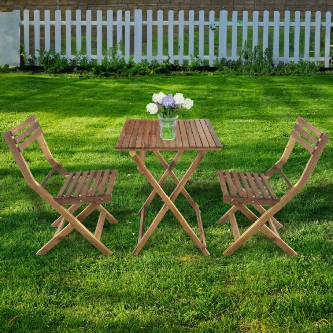 Set mobilier de grădină din lemn de salcâm