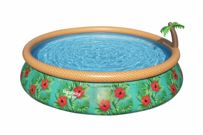 Piscină gonflabilă cu stropitor tropical Bestway 457 x 84 cm