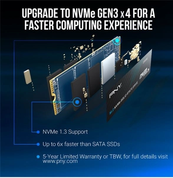 Ssd disc 2tb m.2 nvme pny