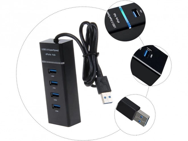 Hub USB 3.0 cu 4 porturi