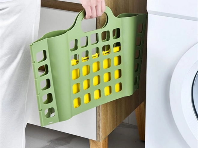 Coș pliabil din plastic pentru rufe mari