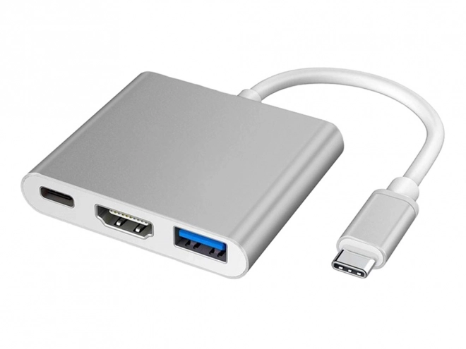 Adaptor hub 3 in 1 usb-c usb 3.0 hdmi 4k