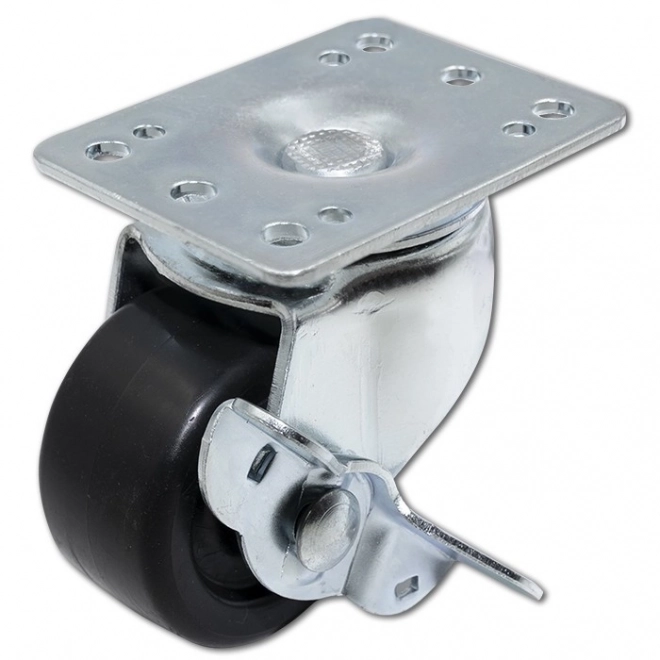 Set de roți cu filet și frână pentru dulapuri RACK 19"
