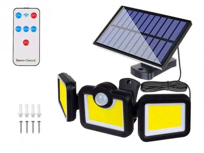 Lampa solară cu senzor de mișcare pentru grădină