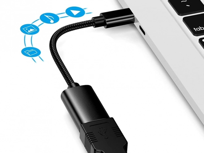 Adaptor USB-C la USB-A 3.0 OTG cu cablu împletit