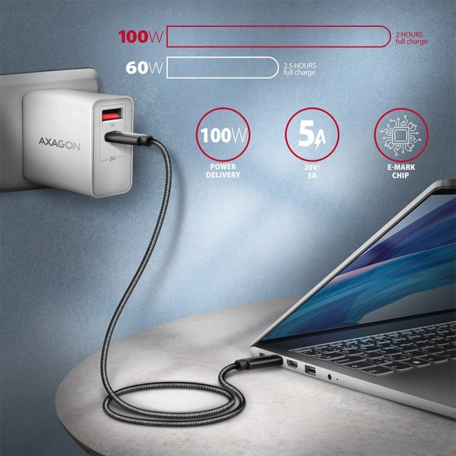 Cablu USB-C - USB-C Gen 3x2 PD 100W 8K HD